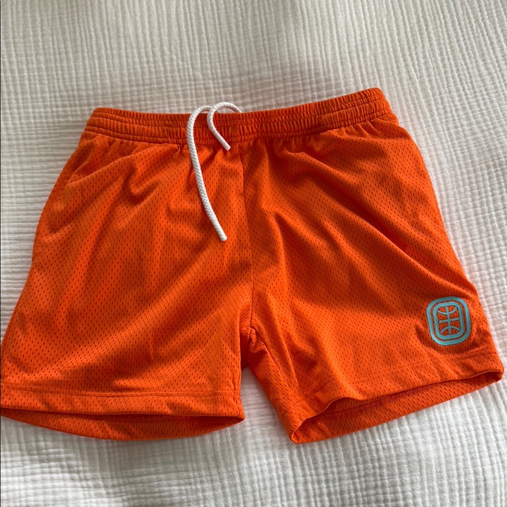 Overtime Orange Mesh Shorts